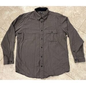 $145 FILSON Men’s Dark Brown Alaskan Field CPO Shirt L Large EUC 100% Cotton EUC